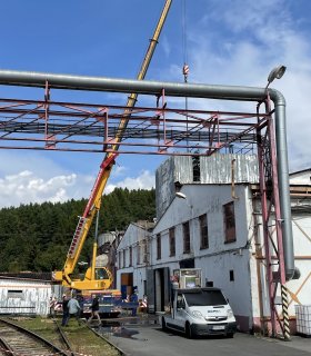 Likvidácia destilačnej veže St.Nicolaus LM